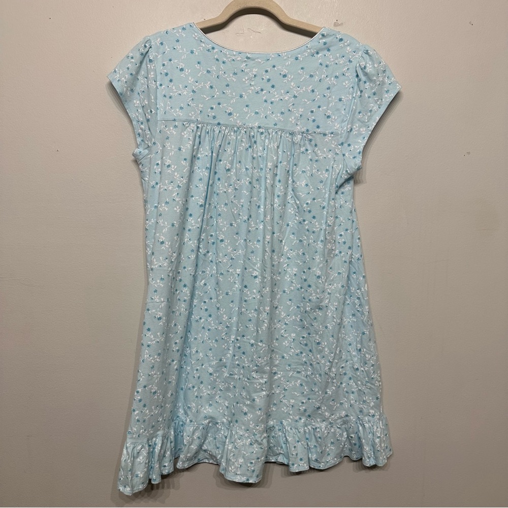 Eileen West Floral Ruffle Hem Night Gown Night Dress - Picture 2 of 6